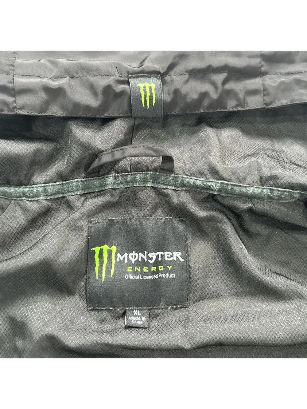 Monster Energy Men's Black and Green Jacket